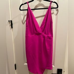 Hot pink Sugar Lips dress- has holes wear it was safety pinned, price to reflect